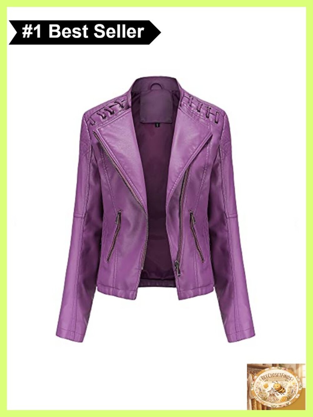 Faux Leather Jacket Women Belted Motorcycle Bomber Jacket